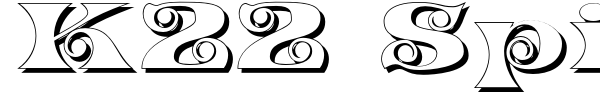 K22 Spiral Swash font preview